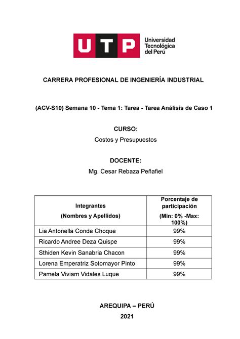 Analisis Casos 1 sfsafafa CARRERA PROFESIONAL DE INGENIERÍA