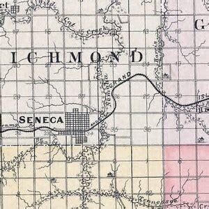 1887 Map of Nemaha County Kansas Seneca Centralia - Etsy