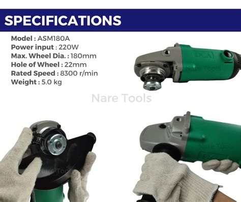 DCA Angle Grinder 7 ASM180A Commercial Industrial Construction