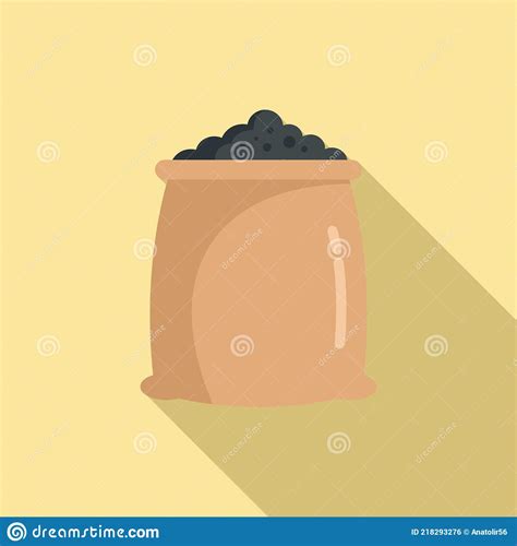 Fertilizer Soil Sack Icon Flat Style Stock Vector Illustration Of