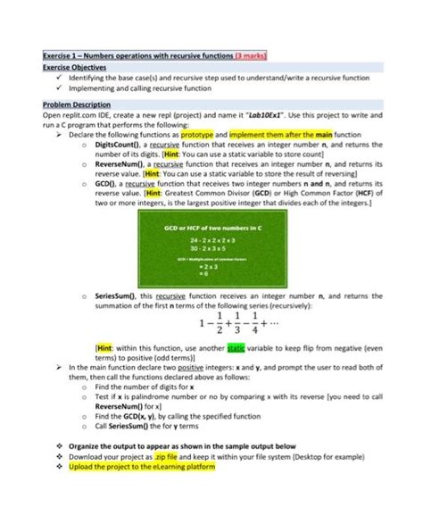 Solved Exercise 1 Numbers Operations With Recursive