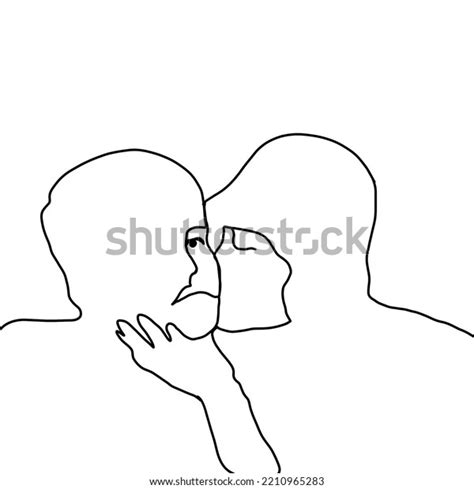 Continuous Line Drawing Man Woman Showing Stock Illustration 2210965283 Shutterstock