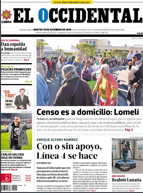 Noticias Del D A En Portadas De Diciembre Noti Arandas