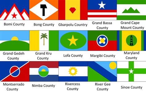 Redesign of the Liberian county flags. : vexillology