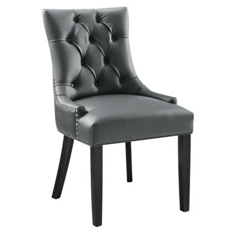 Regent Tufted Vegan Leather Dining Chair Gray 25x22x36 Fred Meyer