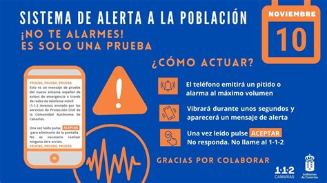 Canarias Experimentar El Sistema De Alertas P Blicas Para Situaciones