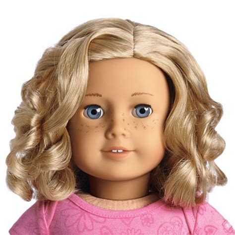 American Girl Dolls Light Skin With Freckles Short Curly Blond Hair