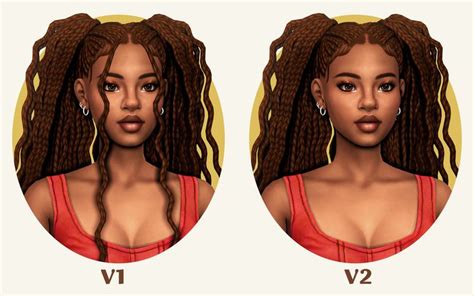 Two Different Views Of The Same Woman S Face One With Braids On Her Head