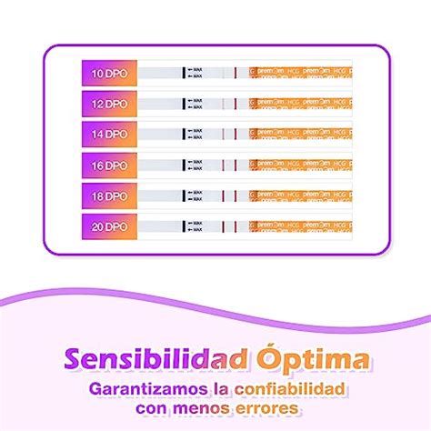 Premom 50 Test De Embarazo Prueba De Alta Sensibilidad 10 Miu Ml