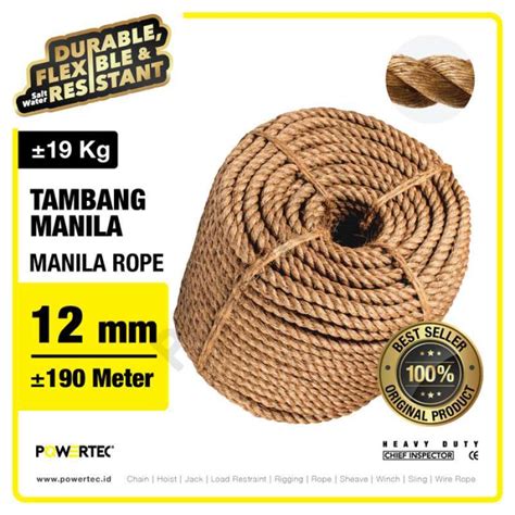 Jual Tali Tambang Manila Rope Mm X M X Kg Tampar Dadung Powertec