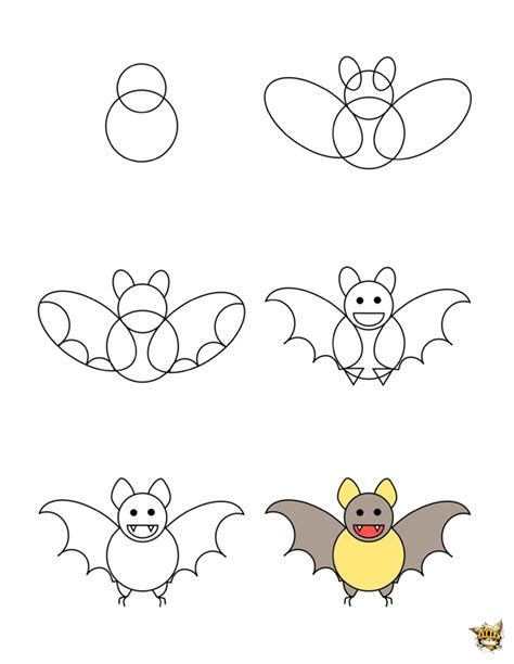 Dessine chauve souris est un tuto pour apprendre à dessiner