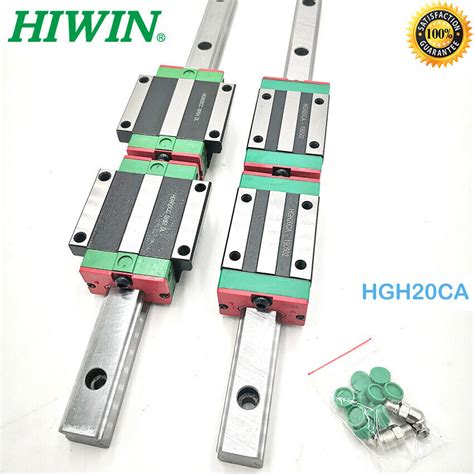 CNC Router HIWIN HGR20 HGH20 Linear Guide Rail 2pc HGH20CA HGW20CC