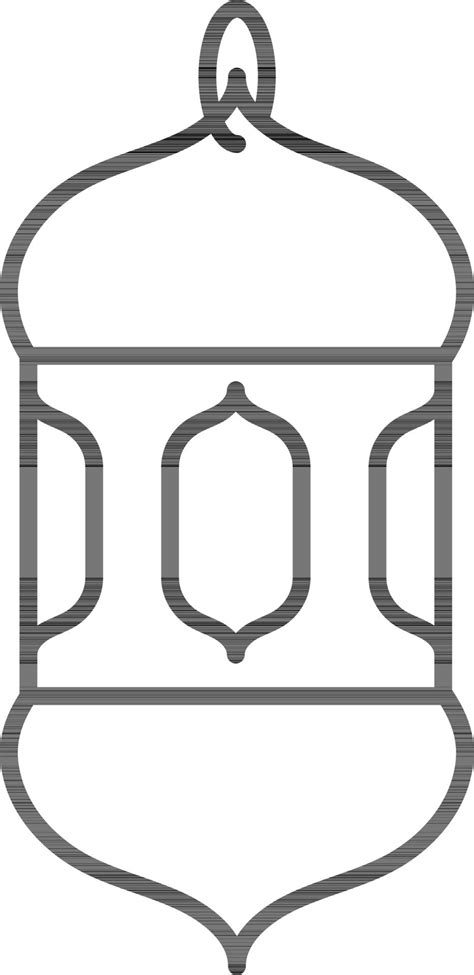 Arabic Lantern Icon In Black Line Art. 24468777 Vector Art at Vecteezy