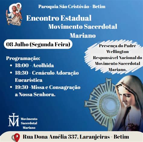 Encontro Estadual Do Movimento Sacerdotal Mariano De Julho