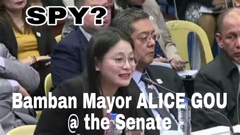 Senate Hearing With Mayor Of Bamban Tarlac Alice Gou Youtube