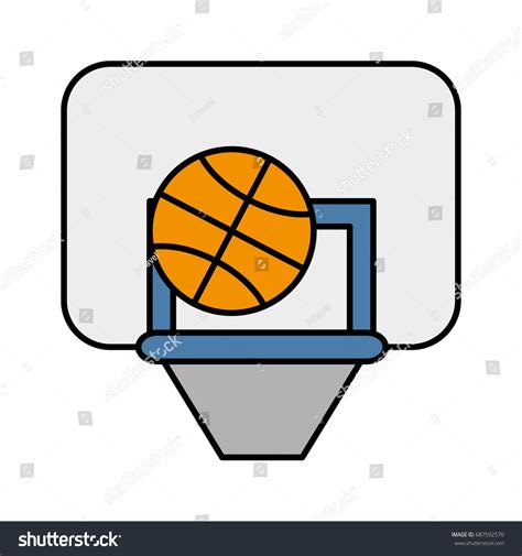 Basketball Board Icon Stock Vector Royalty Free 687592570 Shutterstock