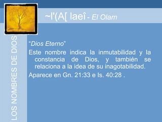 Clase Los Nombres De Dios I Ppt