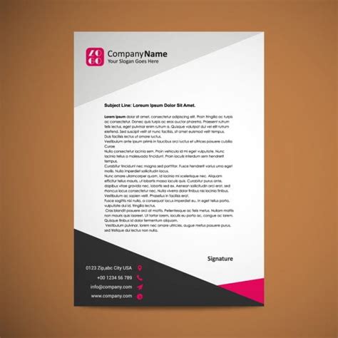 Letterhead Template Design Eps Vector Uidownload