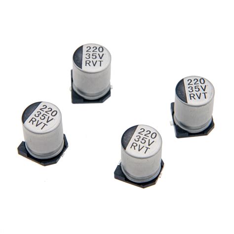 220uf 35v Smd Aluminum Electrolytic Capacitor For High Density Pcb Surface Mounting Buy 220uf