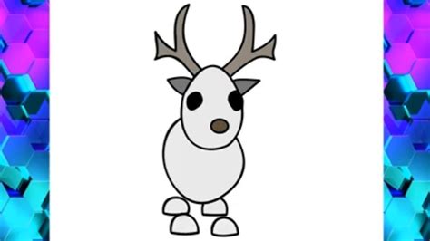 How To Draw Artic Reindeer From Roblox Adopt Me Easy Drawing Youtube