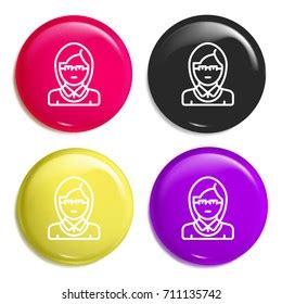 Student Multi Color Glossy Badge Icon Stock Vector Royalty Free