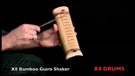 X8 Bamboo Guiro Shaker Percussion Instrument Youtube