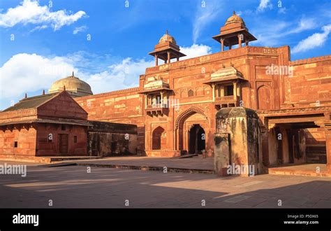 Fatehpur Sikri entrance gateway to Jodha Bai royal palace. Fatehpur Sikri is a UNESCO World ...