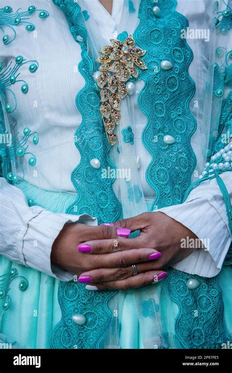 Benita La Intocable Detail Of Her Dress And Hands Cholita Female Wrestler El Alto La Paz