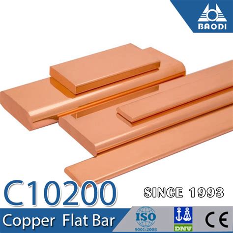 C11000 C10100 C10200 Flat Red Copper Busbar For Switchgear Panels