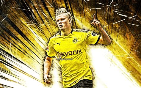 Download wallpapers 4k, Erling Haaland, fan art, Borussia Dortmund FC ...