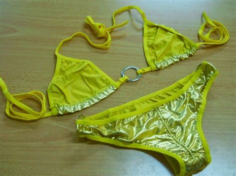 Fashion Care 2u S206 Sexy Bikini Swimwear Bra 2pcs Set Gold