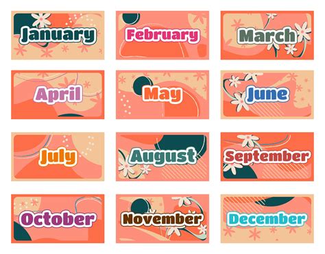 Months Of Year Cards - 10 Free PDF Printables | Printablee