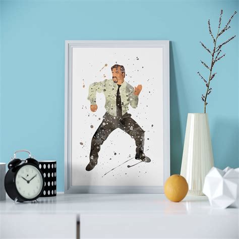 David Brent Dance Watercolour Art Print - Nursery Decor - Watercolor ...