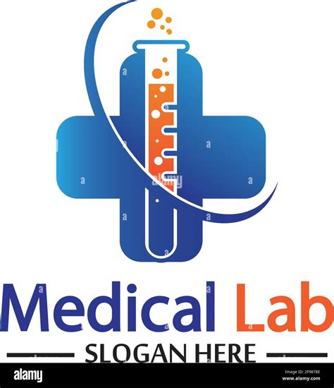 Plantilla De Logotipo De Laboratorio Médico Vector De Diseño Emblema