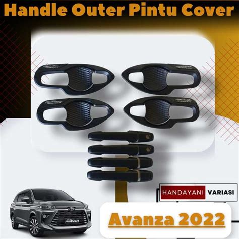 Paket Door Handle Outer Cover Pintu Toyota Avanza Hitam All