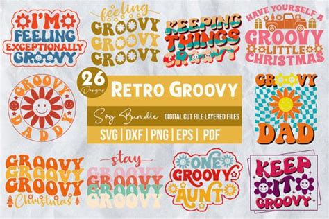 Retro Groovy Svg Bundle Graphic By Svgstudiodesignfiles Creative Fabrica