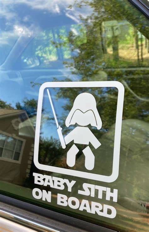 Star Wars And Mandalorian Baby On Board Vinyl Stickers Show Your