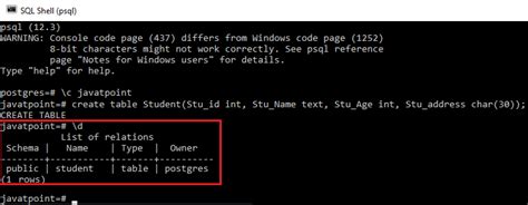 Postgresql Create Table Javatpoint 21896 Hot Sex Picture