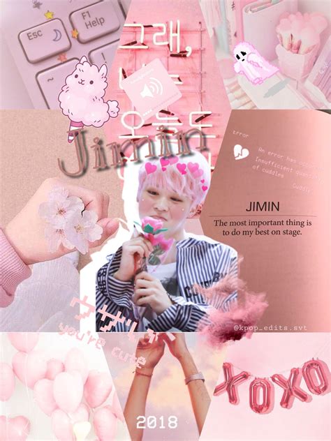 Jimin Aesthetic Pink Wallpapers Wallpaper Cave