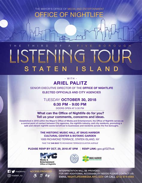 Listening Tour: The Office of Nightlife at the NYC Mayor’s Office of Media and Entertainment ...