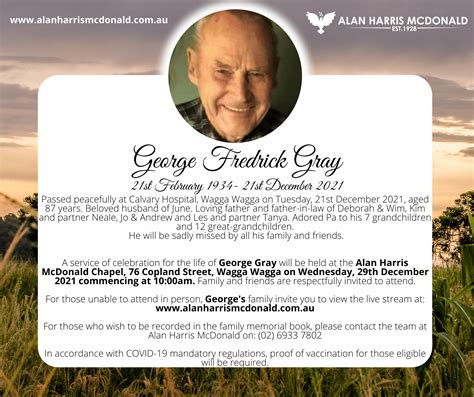 George Fredrick Gray Alan Harris Mcdonald