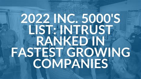 2022 Inc 5000s List Of Fastest Growing Companies