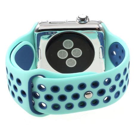 Apple Watch Mm Silikon Armband Gelocht Cyan Mobile Universe