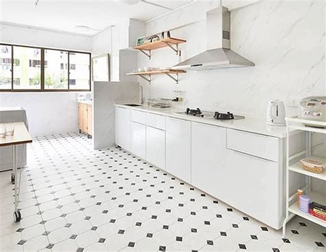 black  white tiles  kitchen style meets durability