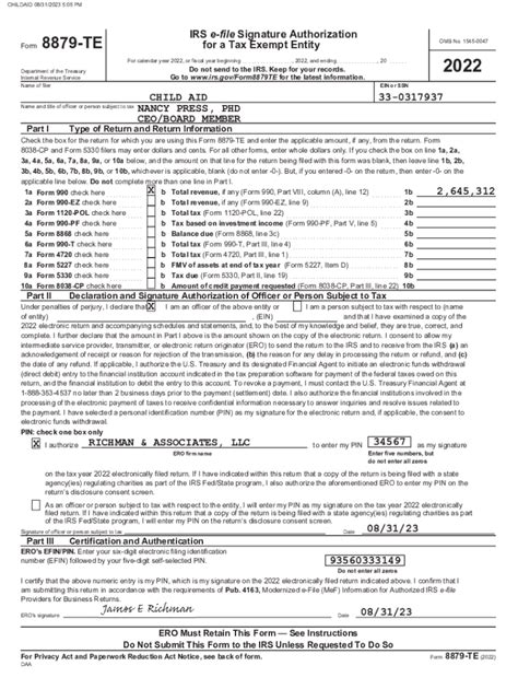 Fillable Online Form California E File Signature