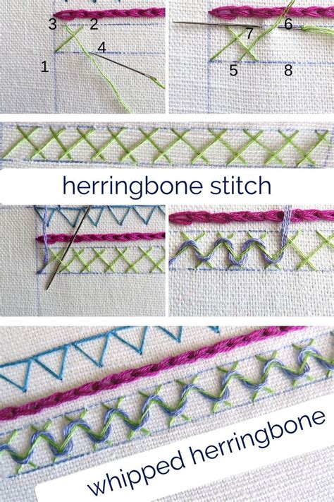 Stitch Fun Herringbone And Catherine Wheel Stitchdoodles Crewel