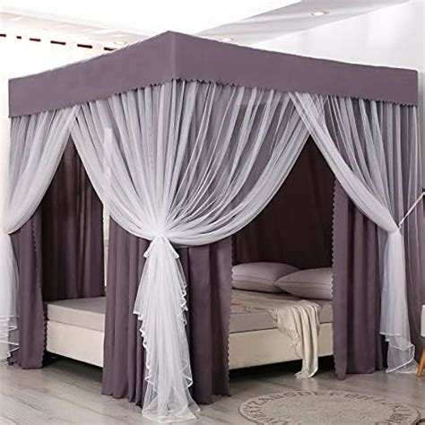 Amazon Mengersi Four Corner Post Canopy Bed Curtains In Anti