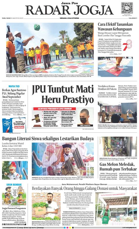 Jawa Pos Radar Jogja Rabu Agustus Radar Jogja