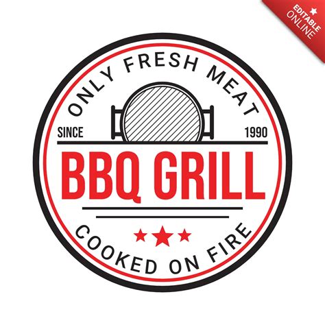 Bbq Grill Restaurant Logo Design Template Free Design Template