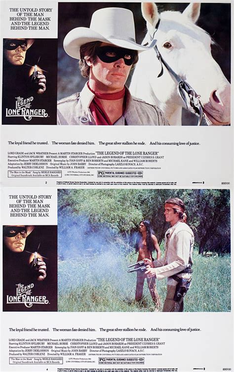 The Legend of the Lone Ranger 1980 U.S. Lobby Card Set of 7 ...